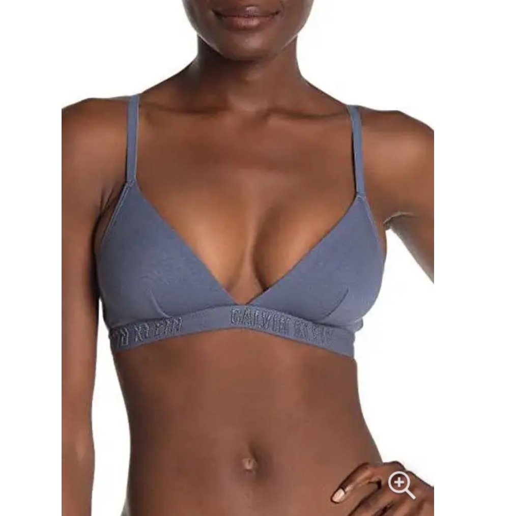 Navy Blue Calvin Klein Triangle Bralette